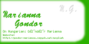 marianna gondor business card
