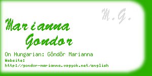 marianna gondor business card
